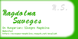 magdolna suveges business card